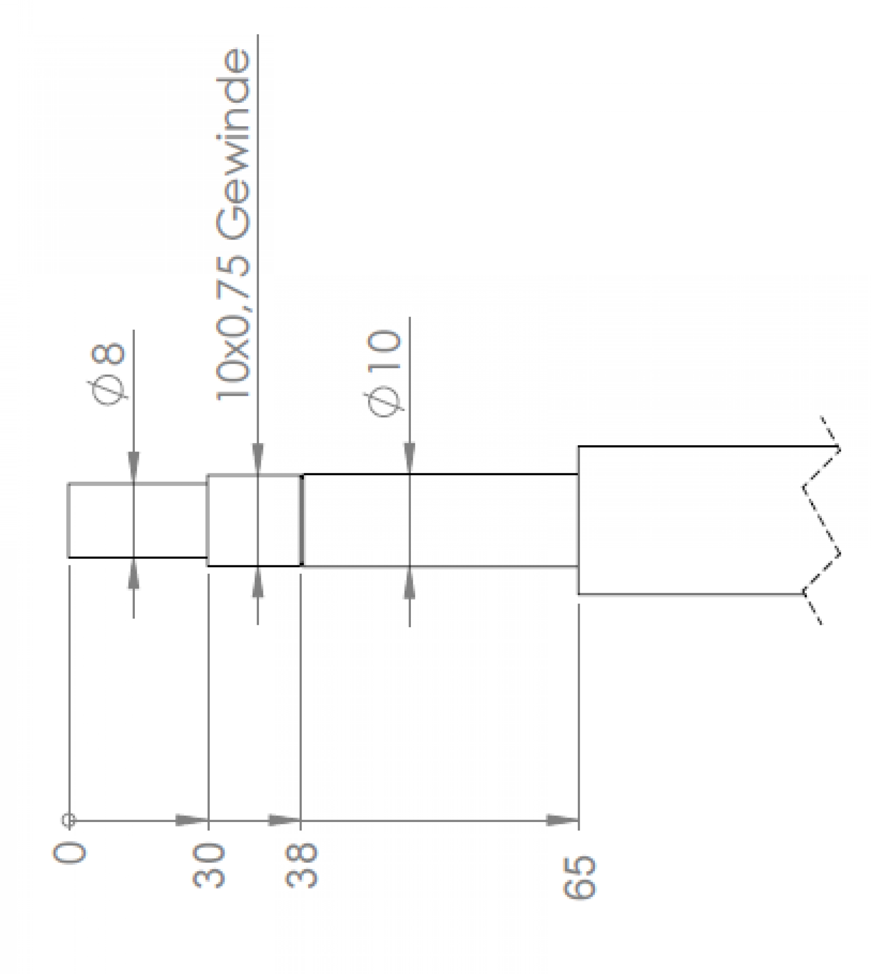 Ball screw spindle 16 x 5 Length: 381 mm, special version brake