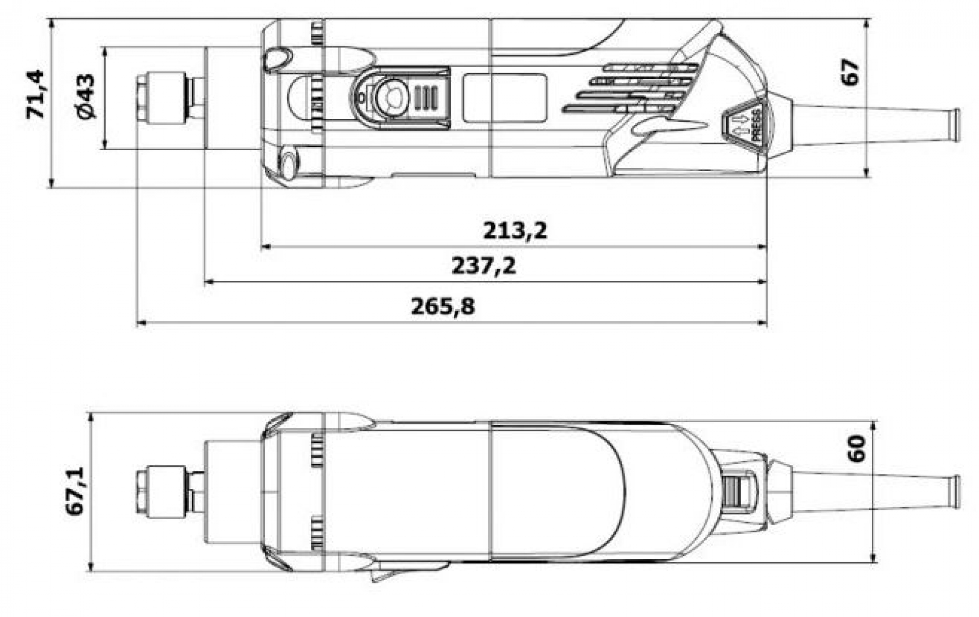 Fräs-Spindel AMB FME-P 1400 ER16