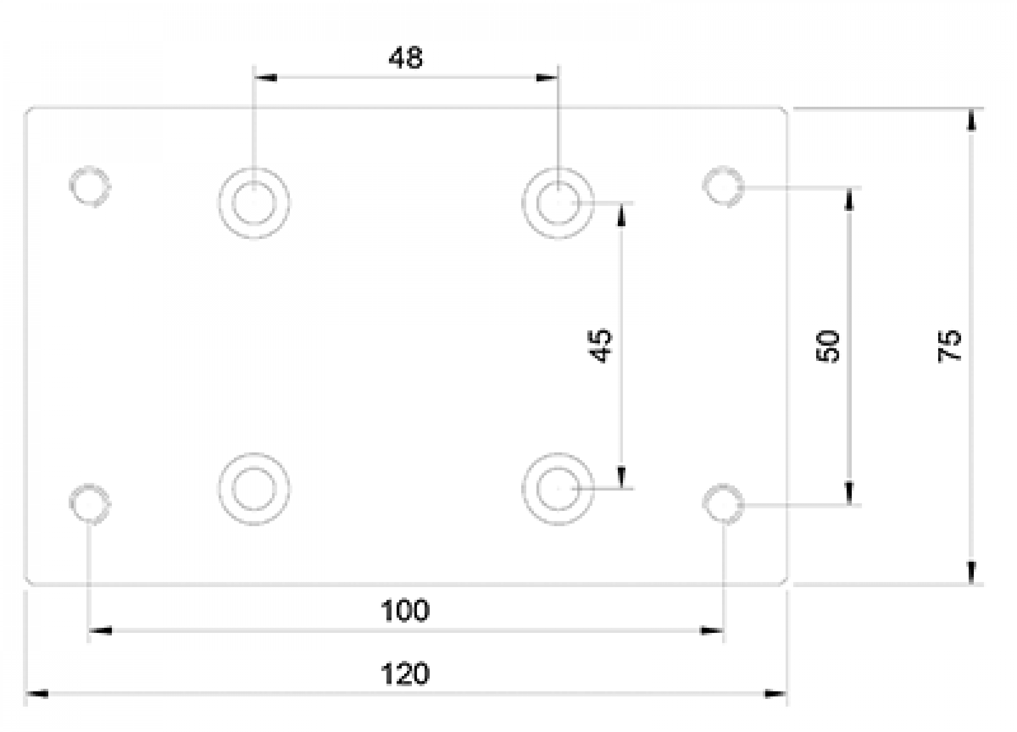 Mounting plate for 65 mm spindle holder