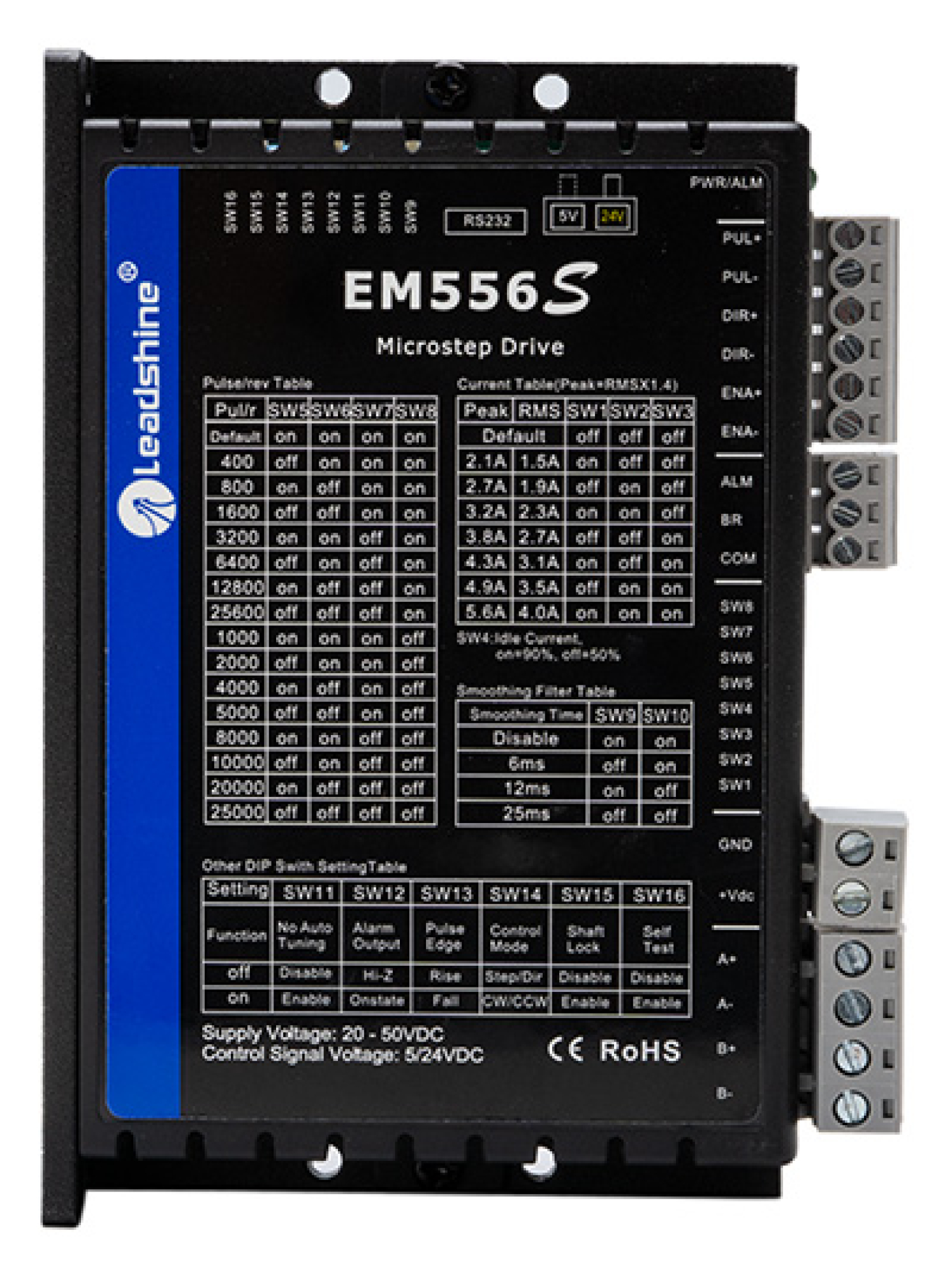 Schrittmotor-Endstufe Leadshine EM556S Digital