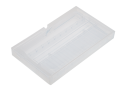 10-pack flat pack transparent with support bars