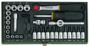 Precision engineer\'s set with 1/4\'\' ratchet, 36 piece set