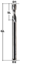 End Mill Double-Flute (Flat) Ø 1.5 mm downcut