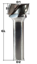 Surface milling cutter 30mm, shank diameter 12mm